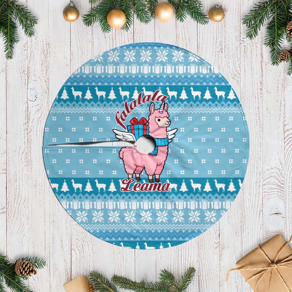 Pink Llama Christmas Tree Skirt Xmas Holiday Patterns - Wonder Print Shop