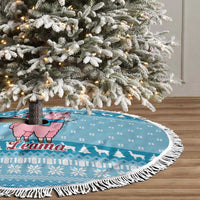 Pink Llama Christmas Tree Skirt Xmas Holiday Patterns - Wonder Print Shop
