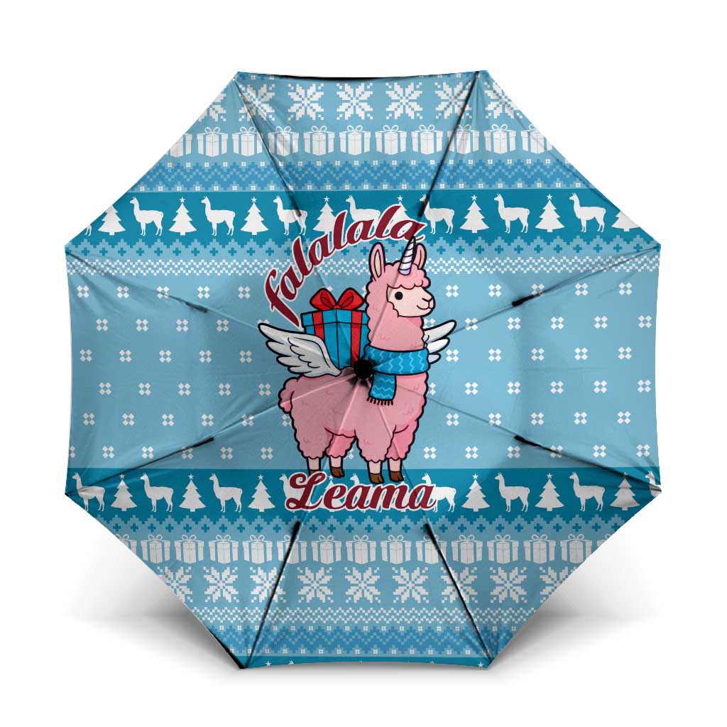 Pink Llama Christmas Umbrella Xmas Holiday Patterns - Wonder Print Shop