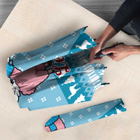 Pink Llama Christmas Umbrella Xmas Holiday Patterns - Wonder Print Shop