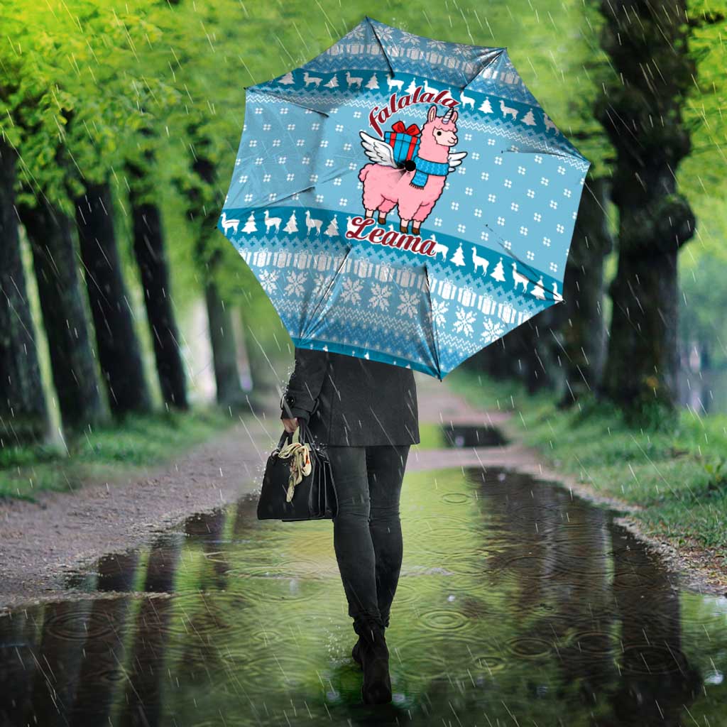 Pink Llama Christmas Umbrella Xmas Holiday Patterns - Wonder Print Shop