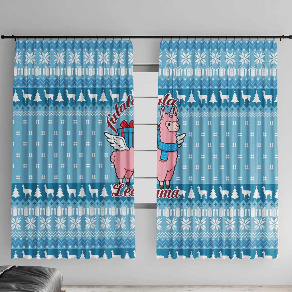 Pink Llama Christmas Window Curtain Xmas Holiday Patterns - Wonder Print Shop