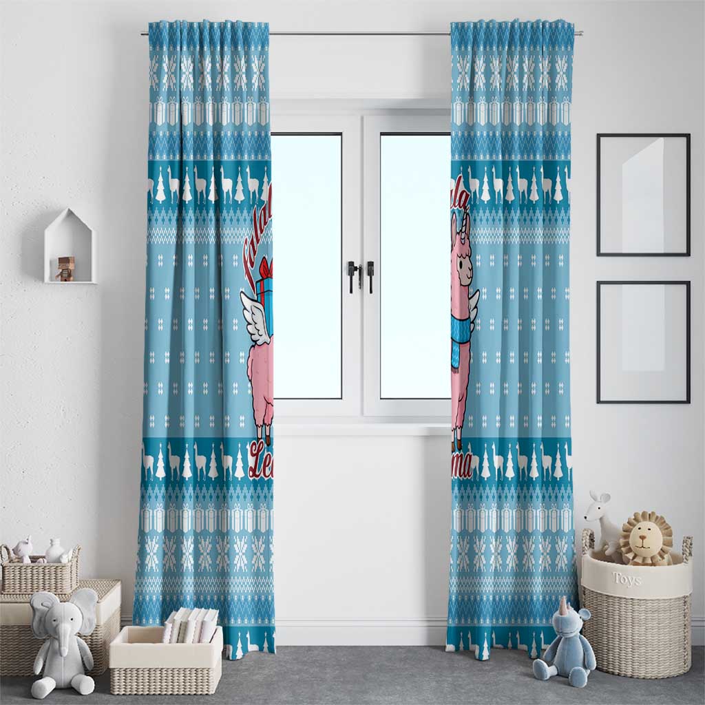 Pink Llama Christmas Window Curtain Xmas Holiday Patterns - Wonder Print Shop