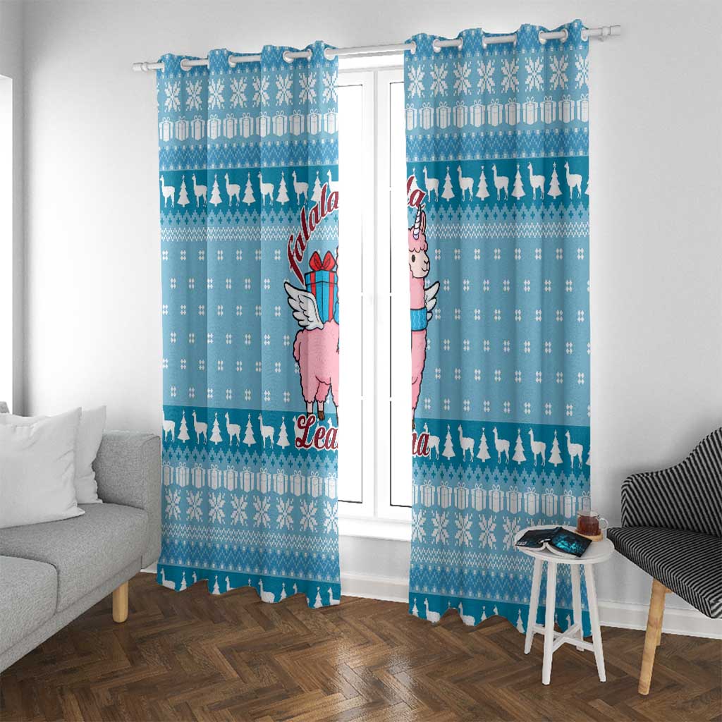 Pink Llama Christmas Window Curtain Xmas Holiday Patterns - Wonder Print Shop