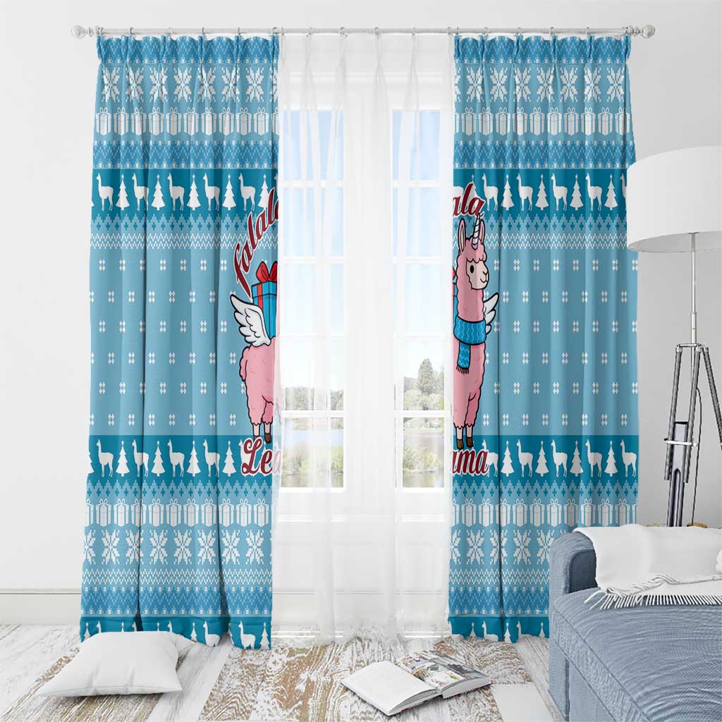 Pink Llama Christmas Window Curtain Xmas Holiday Patterns - Wonder Print Shop