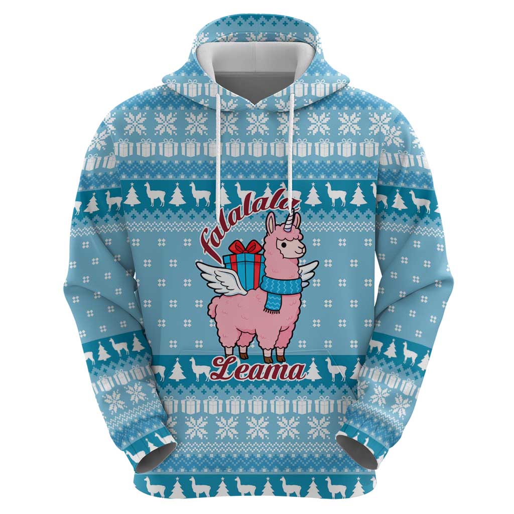 Pink Llama Christmas Zip Hoodie Xmas Holiday Patterns - Wonder Print Shop