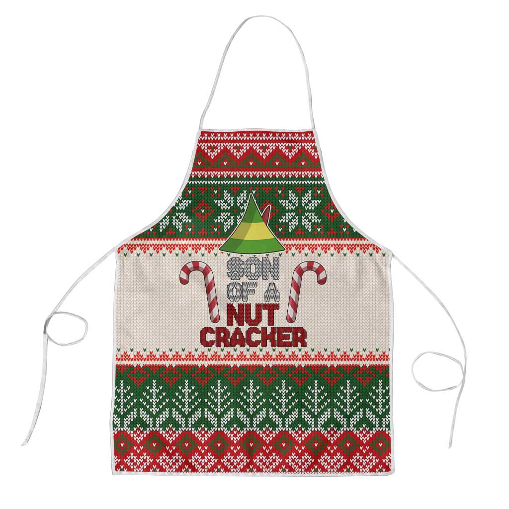 Son Of A Nut Cracker Christmas Apron Xmas Holiday Patterns - Wonder Print Shop