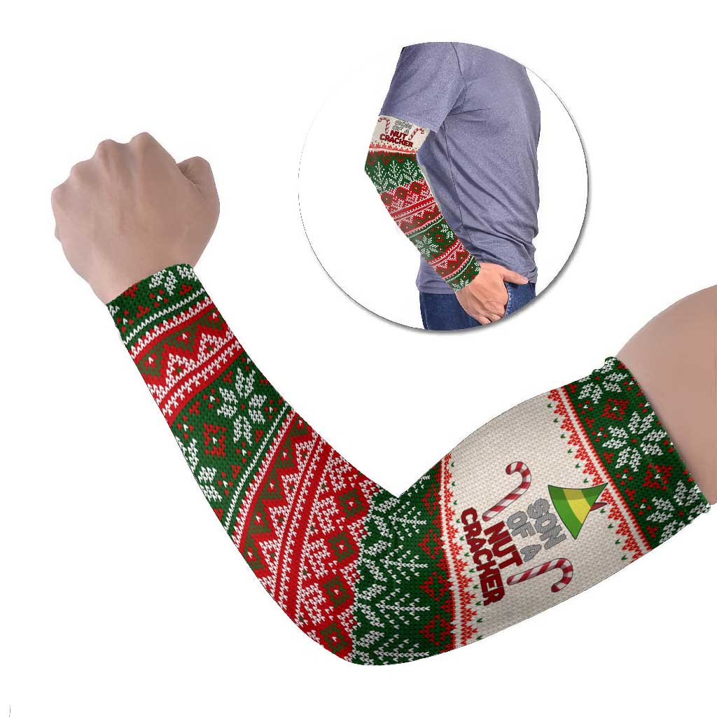 Son Of A Nut Cracker Christmas Arm Sleeves Xmas Holiday Patterns - Wonder Print Shop