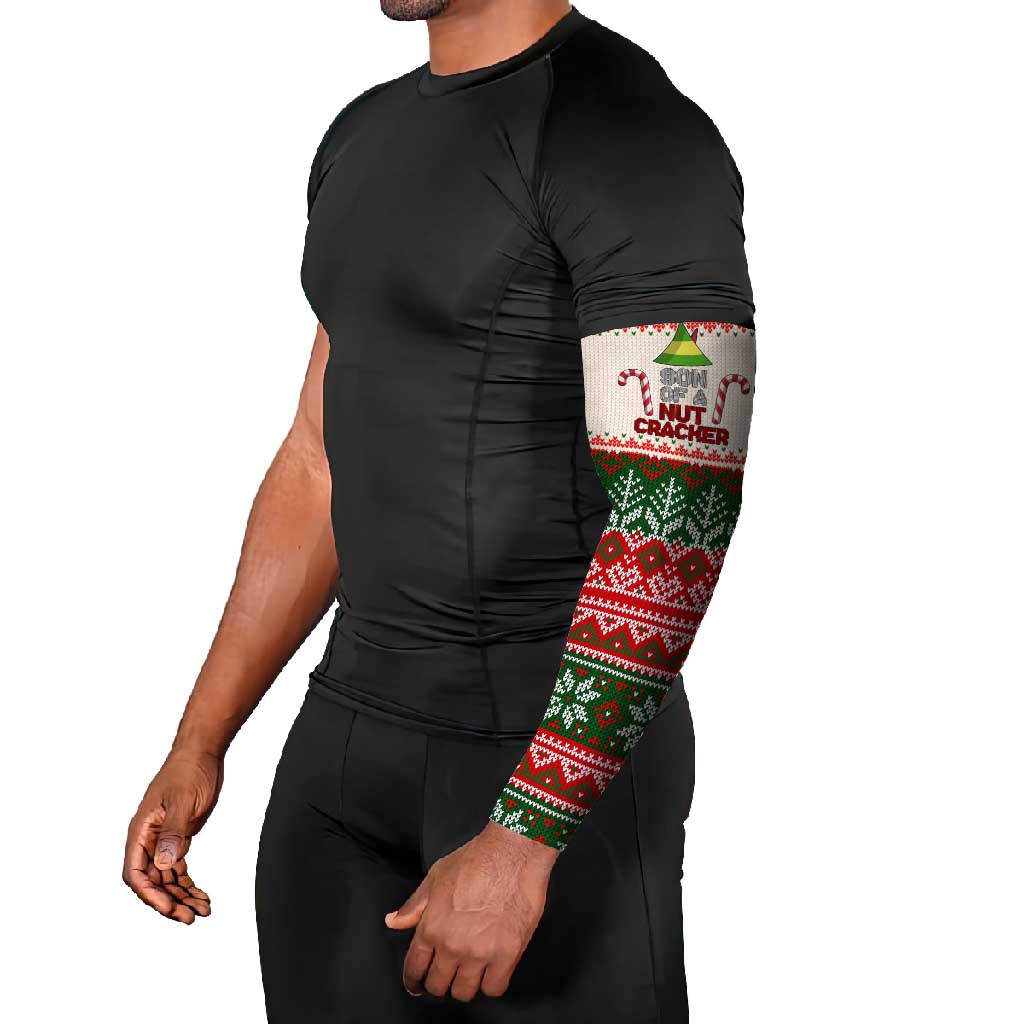Son Of A Nut Cracker Christmas Arm Sleeves Xmas Holiday Patterns - Wonder Print Shop