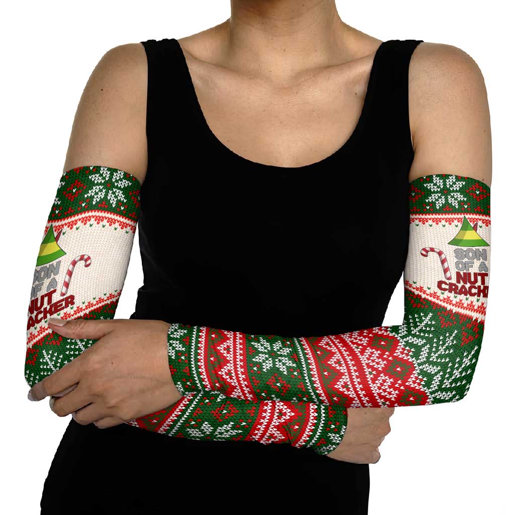 Son Of A Nut Cracker Christmas Arm Sleeves Xmas Holiday Patterns - Wonder Print Shop