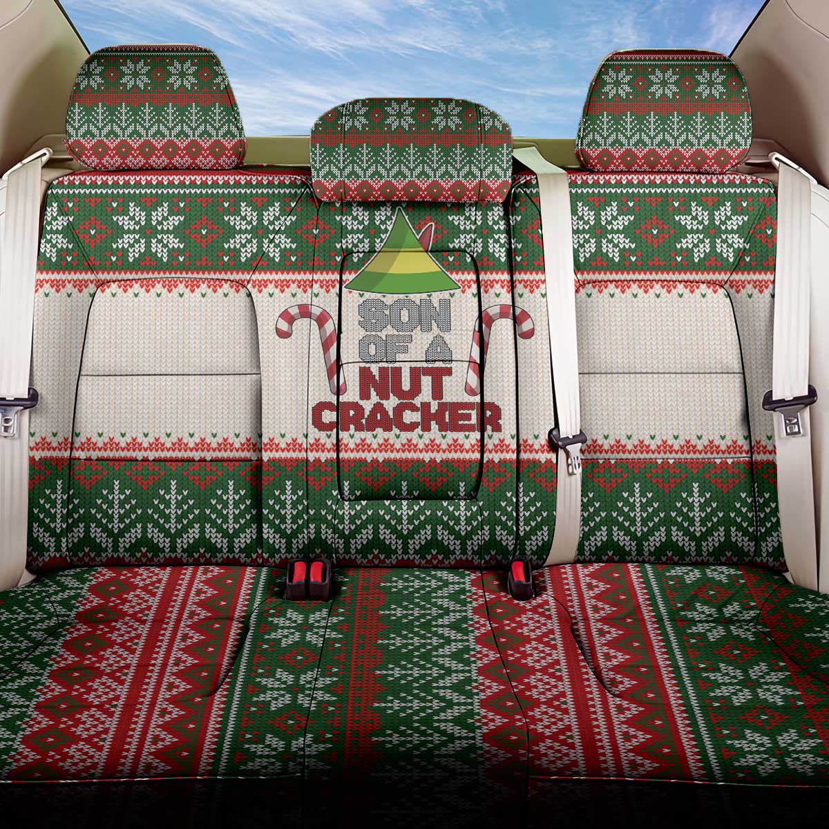 Son Of A Nut Cracker Christmas Back Car Seat Cover Xmas Holiday Patterns - Wonder Print Shop