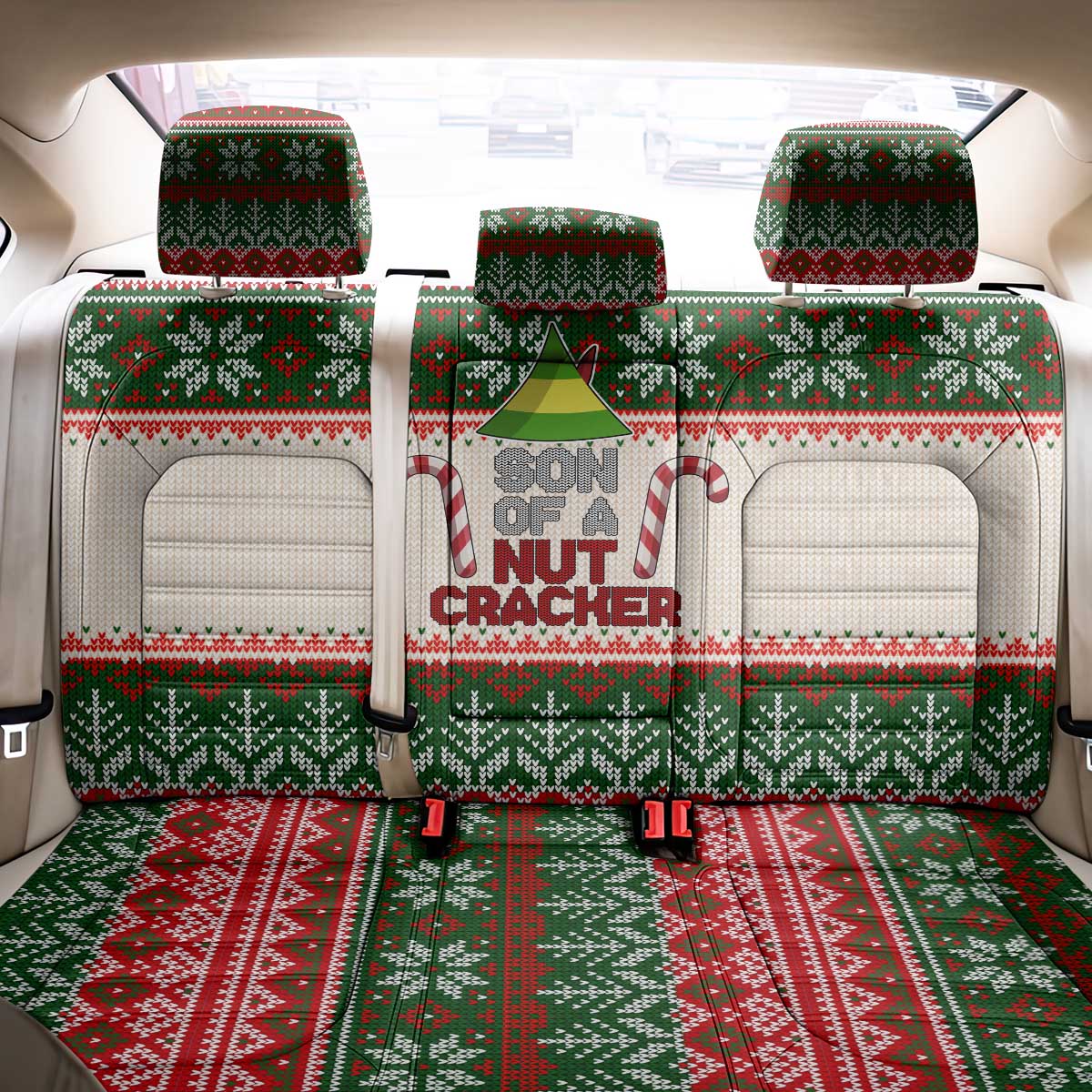 Son Of A Nut Cracker Christmas Back Car Seat Cover Xmas Holiday Patterns - Wonder Print Shop