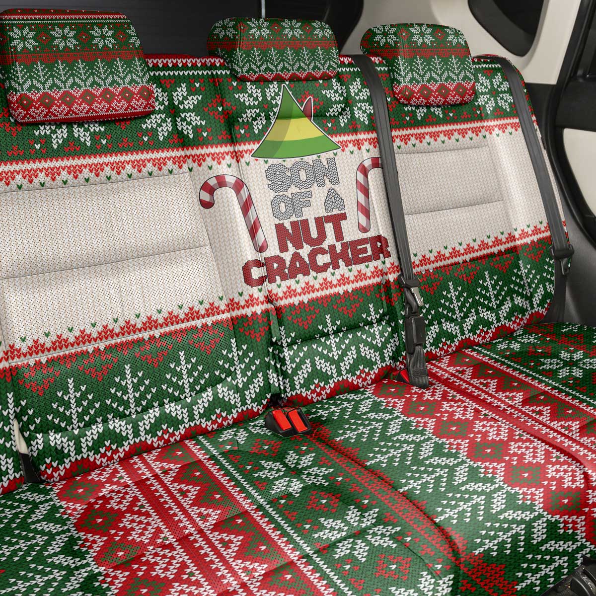Son Of A Nut Cracker Christmas Back Car Seat Cover Xmas Holiday Patterns - Wonder Print Shop