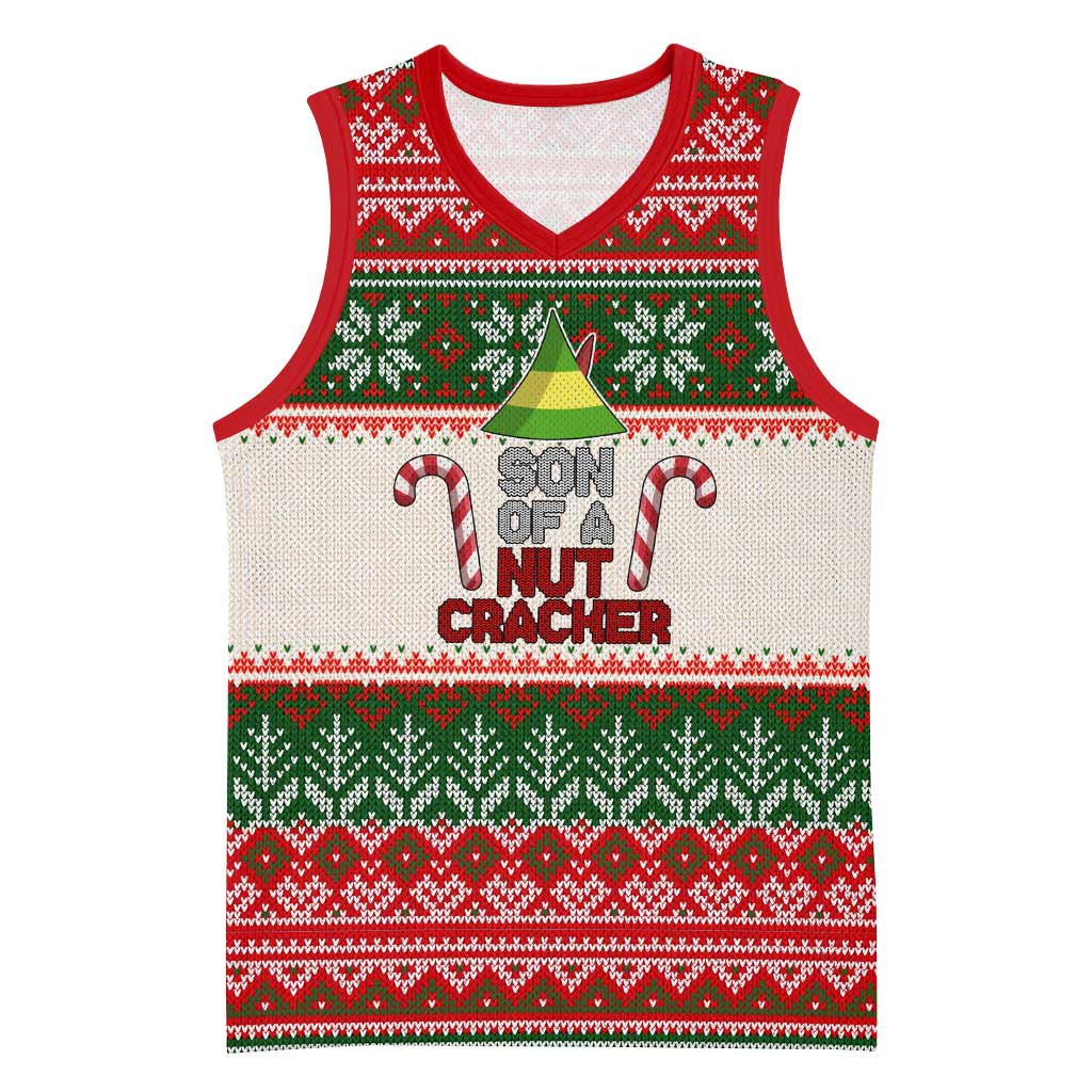 Son Of A Nut Cracker Christmas Basketball Jersey Xmas Holiday Patterns - Wonder Print Shop