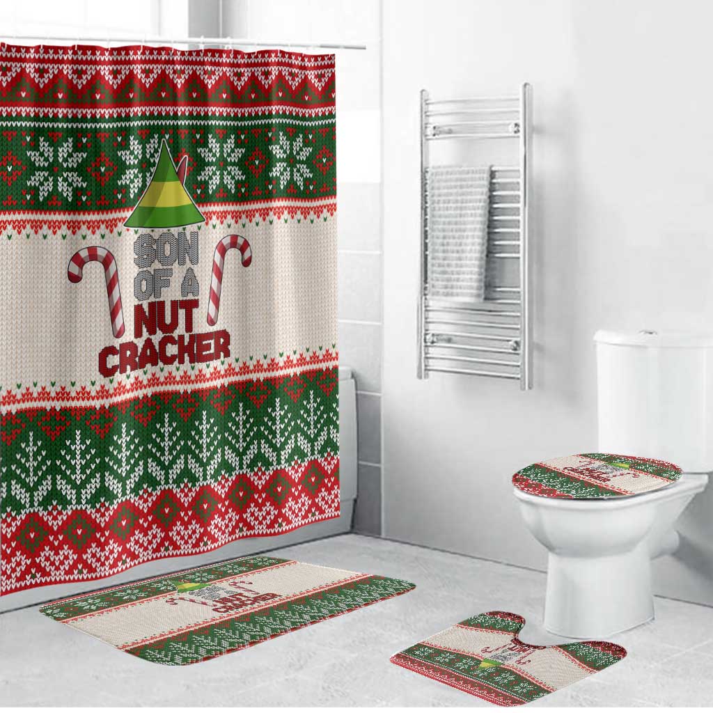Son Of A Nut Cracker Christmas Bathroom Set Xmas Holiday Patterns - Wonder Print Shop