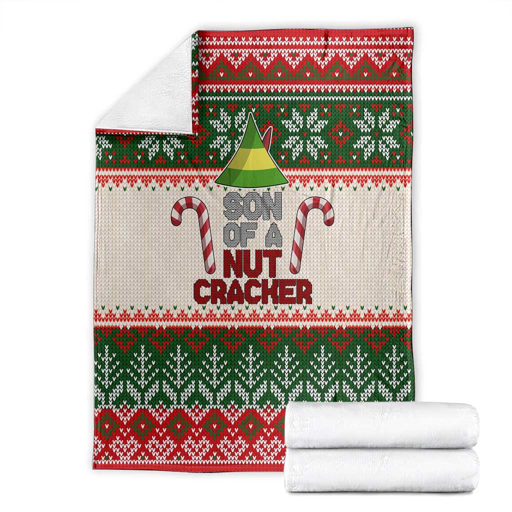 Son Of A Nut Cracker Christmas Blanket Xmas Holiday Patterns - Wonder Print Shop