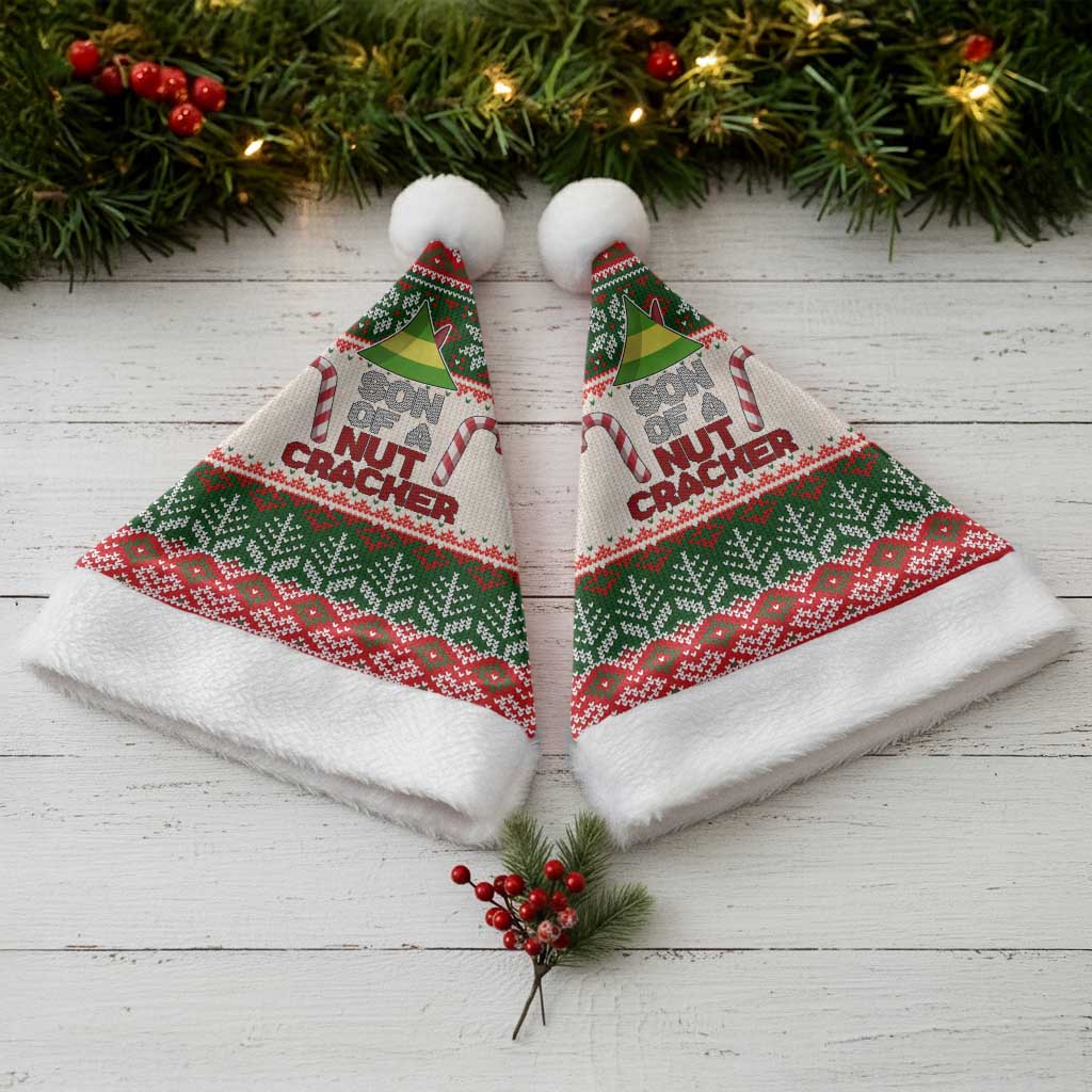 Son Of A Nut Cracker Christmas Santa Hat Xmas Holiday Patterns - Wonder Print Shop