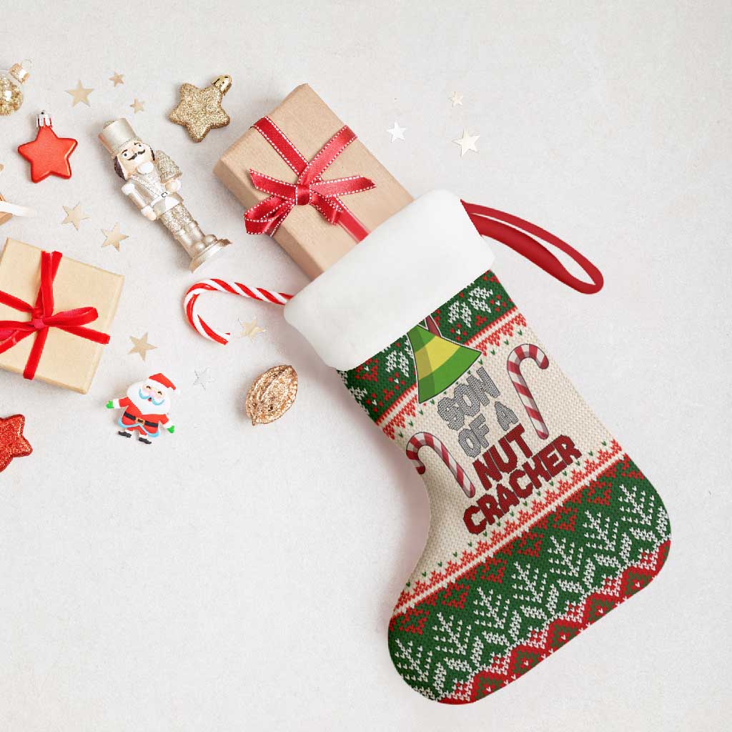 Son Of A Nut Cracker Christmas Stocking Xmas Holiday Patterns - Wonder Print Shop