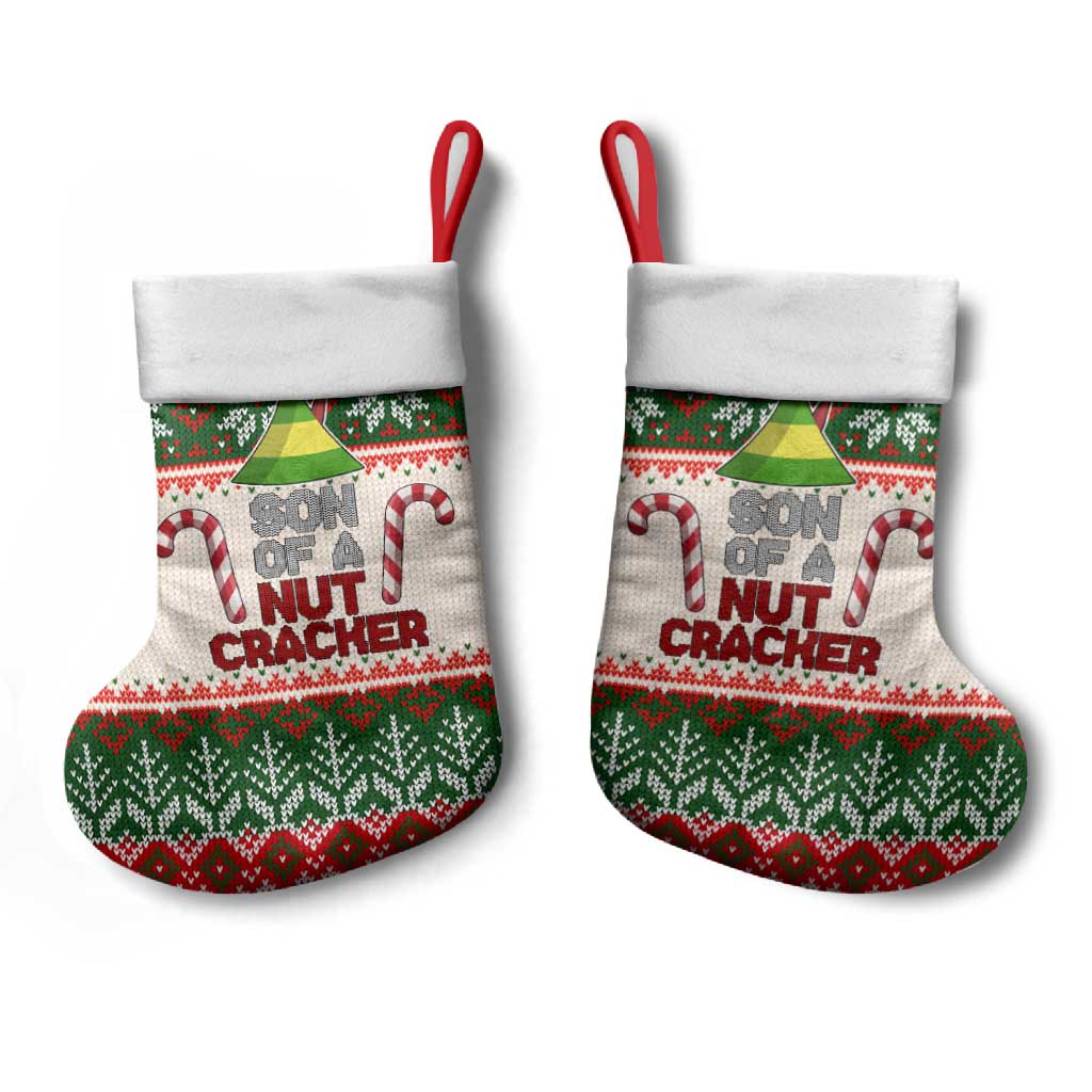 Son Of A Nut Cracker Christmas Stocking Xmas Holiday Patterns - Wonder Print Shop