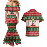 Son Of A Nut Cracker Christmas Couples Matching Mermaid Dress and Hawaiian Shirt Xmas Holiday Patterns - Wonder Print Shop