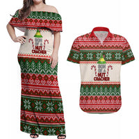 Son Of A Nut Cracker Christmas Couples Matching Off Shoulder Maxi Dress and Hawaiian Shirt Xmas Holiday Patterns - Wonder Print Shop