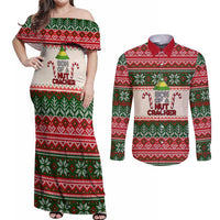 Son Of A Nut Cracker Christmas Couples Matching Off Shoulder Maxi Dress and Long Sleeve Button Shirt Xmas Holiday Patterns - Wonder Print Shop