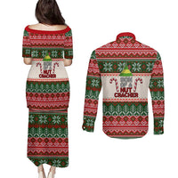 Son Of A Nut Cracker Christmas Couples Matching Puletasi and Long Sleeve Button Shirt Xmas Holiday Patterns - Wonder Print Shop