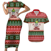 Son Of A Nut Cracker Christmas Couples Matching Short Sleeve Bodycon Dress and Hawaiian Shirt Xmas Holiday Patterns - Wonder Print Shop