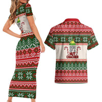 Son Of A Nut Cracker Christmas Couples Matching Short Sleeve Bodycon Dress and Hawaiian Shirt Xmas Holiday Patterns - Wonder Print Shop