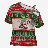 Son Of A Nut Cracker Christmas Cross Shoulder Shirt Xmas Holiday Patterns - Wonder Print Shop