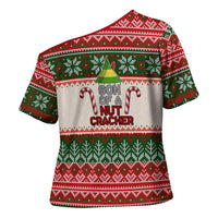 Son Of A Nut Cracker Christmas Cross Shoulder Shirt Xmas Holiday Patterns - Wonder Print Shop