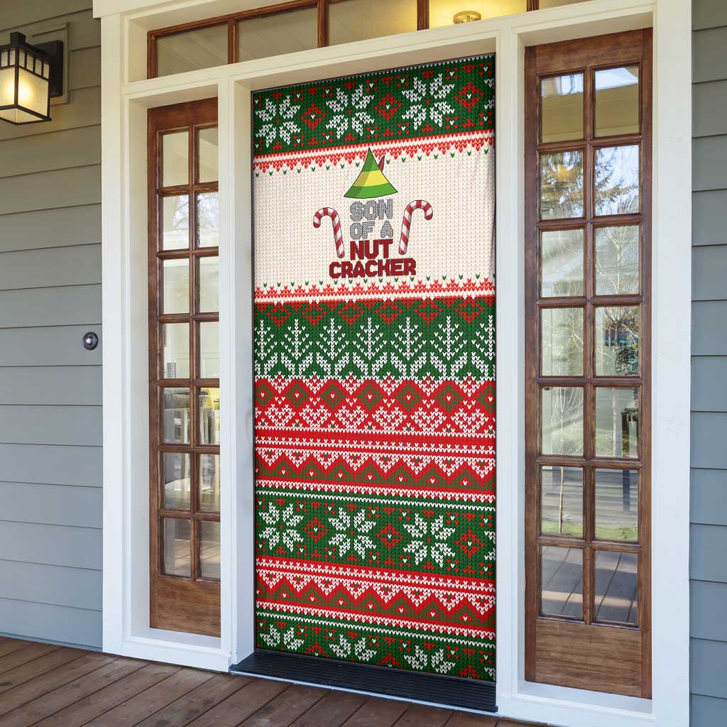 Son Of A Nut Cracker Christmas Door Cover Xmas Holiday Patterns - Wonder Print Shop