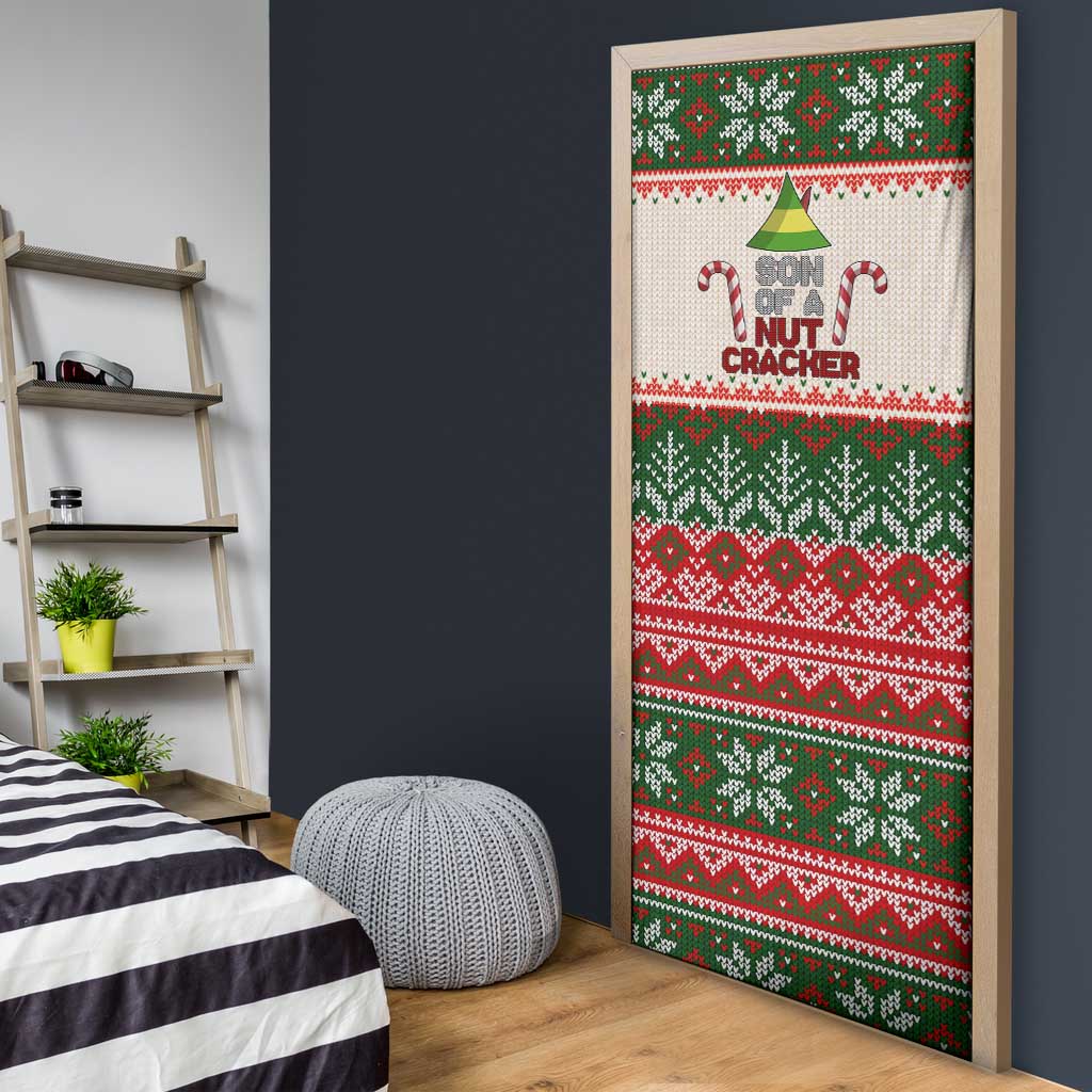 Son Of A Nut Cracker Christmas Door Cover Xmas Holiday Patterns - Wonder Print Shop