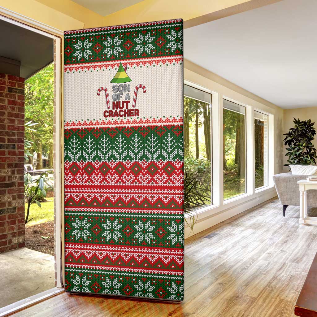 Son Of A Nut Cracker Christmas Door Cover Xmas Holiday Patterns - Wonder Print Shop
