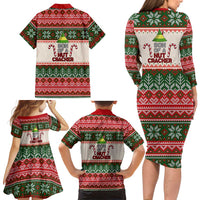 Son Of A Nut Cracker Christmas Family Matching Long Sleeve Bodycon Dress and Hawaiian Shirt Xmas Holiday Patterns - Wonder Print Shop