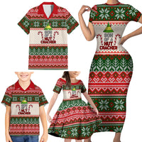 Son Of A Nut Cracker Christmas Family Matching Short Sleeve Bodycon Dress and Hawaiian Shirt Xmas Holiday Patterns - Wonder Print Shop