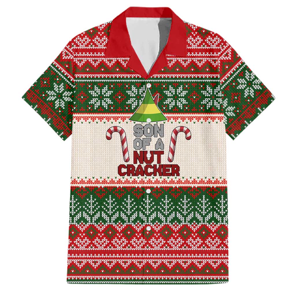 Son Of A Nut Cracker Christmas Family Matching Short Sleeve Bodycon Dress and Hawaiian Shirt Xmas Holiday Patterns - Wonder Print Shop