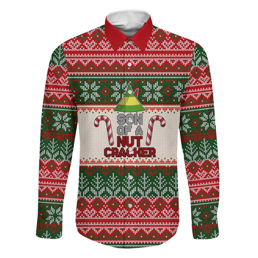 Son Of A Nut Cracker Christmas Family Matching Short Sleeve Bodycon Dress and Hawaiian Shirt Xmas Holiday Patterns - Wonder Print Shop