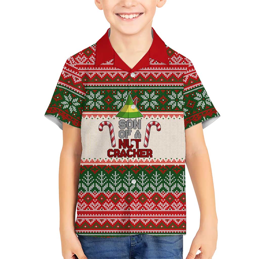 Son Of A Nut Cracker Christmas Family Matching Short Sleeve Bodycon Dress and Hawaiian Shirt Xmas Holiday Patterns - Wonder Print Shop