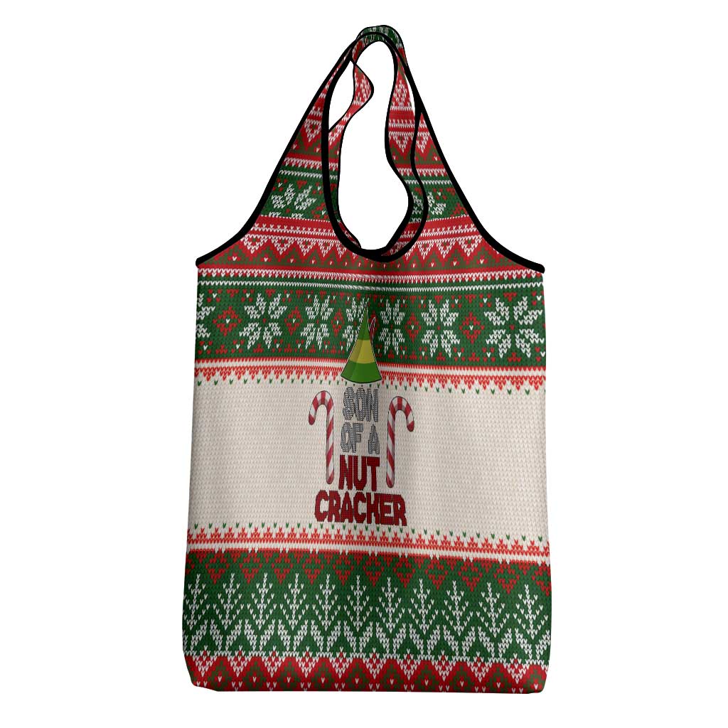 Son Of A Nut Cracker Christmas Grocery Bag Xmas Holiday Patterns - Wonder Print Shop