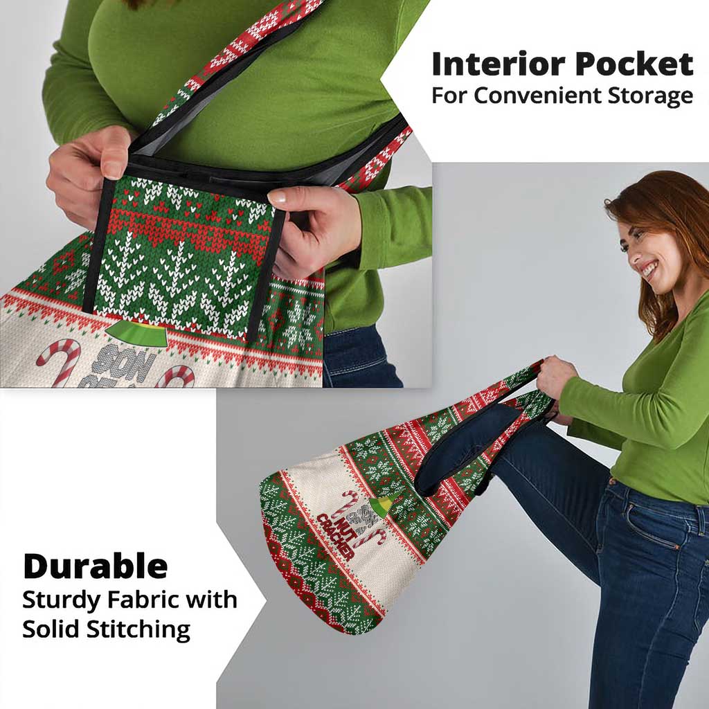 Son Of A Nut Cracker Christmas Grocery Bag Xmas Holiday Patterns - Wonder Print Shop