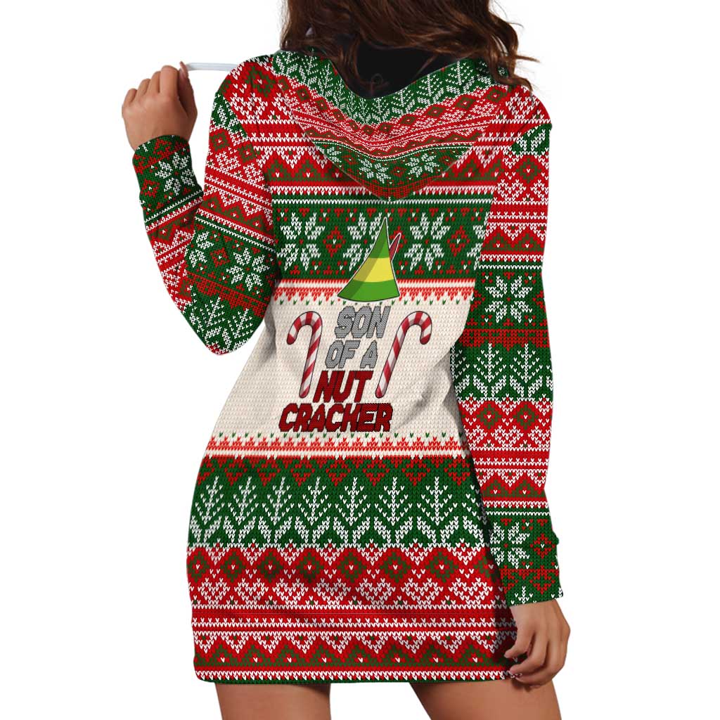 Son Of A Nut Cracker Christmas Hoodie Dress Xmas Holiday Patterns - Wonder Print Shop