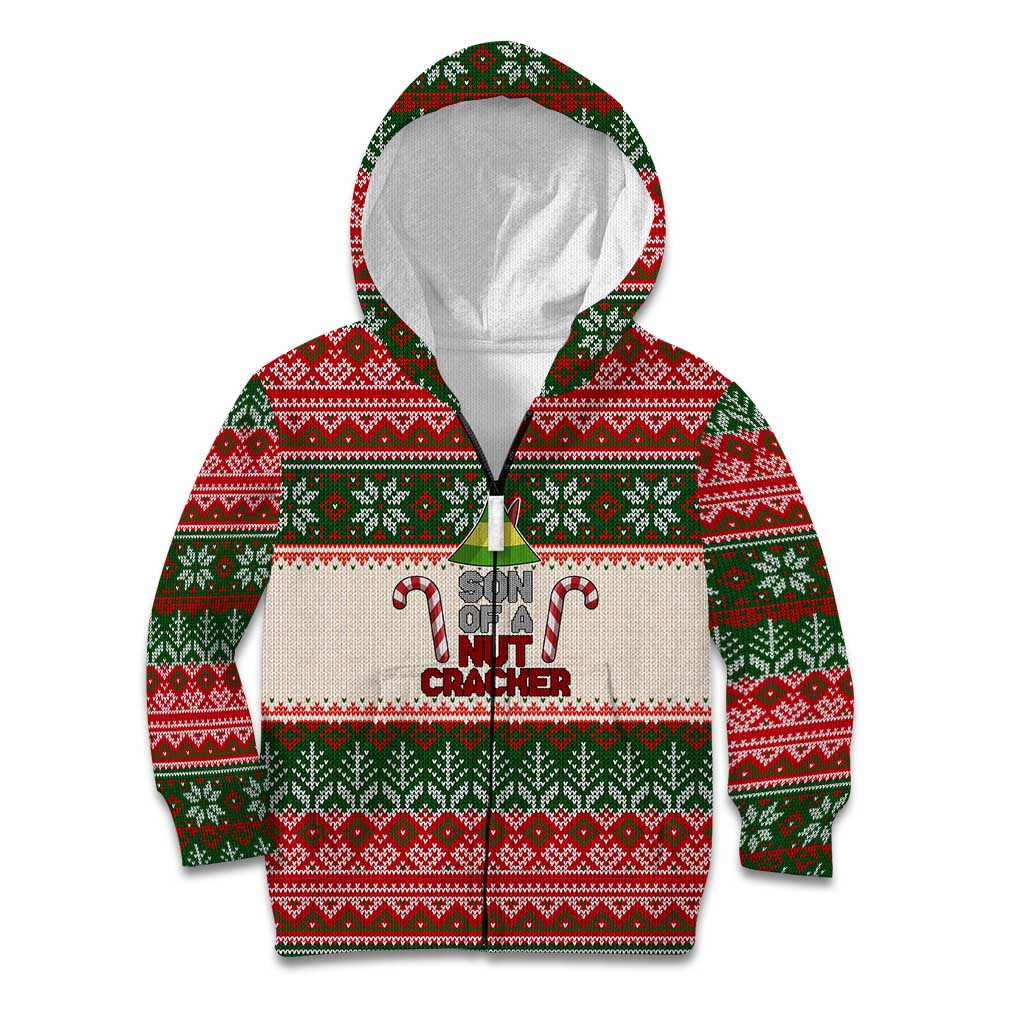 Son Of A Nut Cracker Christmas Kid Hoodie Xmas Holiday Patterns - Wonder Print Shop