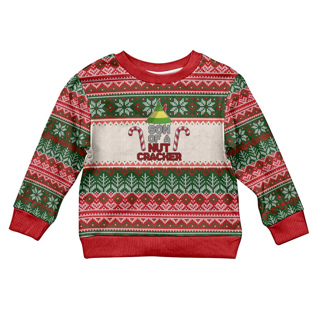 Son Of A Nut Cracker Christmas Kid Ugly Christmas Sweater Xmas Holiday Patterns - Wonder Print Shop