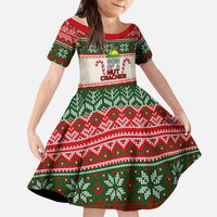 Son Of A Nut Cracker Christmas Kid Short Sleeve Dress Xmas Holiday Patterns - Wonder Print Shop