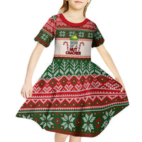 Son Of A Nut Cracker Christmas Kid Short Sleeve Dress Xmas Holiday Patterns - Wonder Print Shop