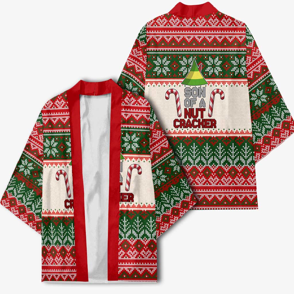Son Of A Nut Cracker Christmas Kimono Xmas Holiday Patterns - Wonder Print Shop