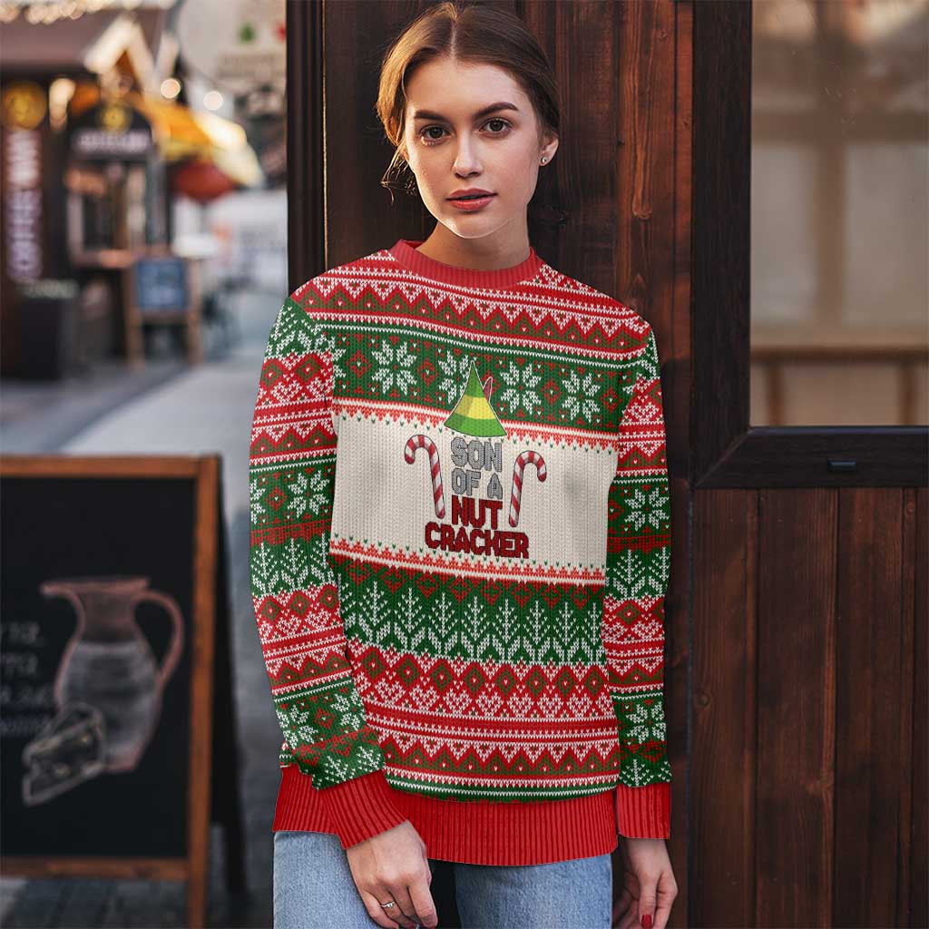 Son Of A Nut Cracker Christmas Ugly Christmas Sweater Xmas Holiday Patterns - Wonder Print Shop