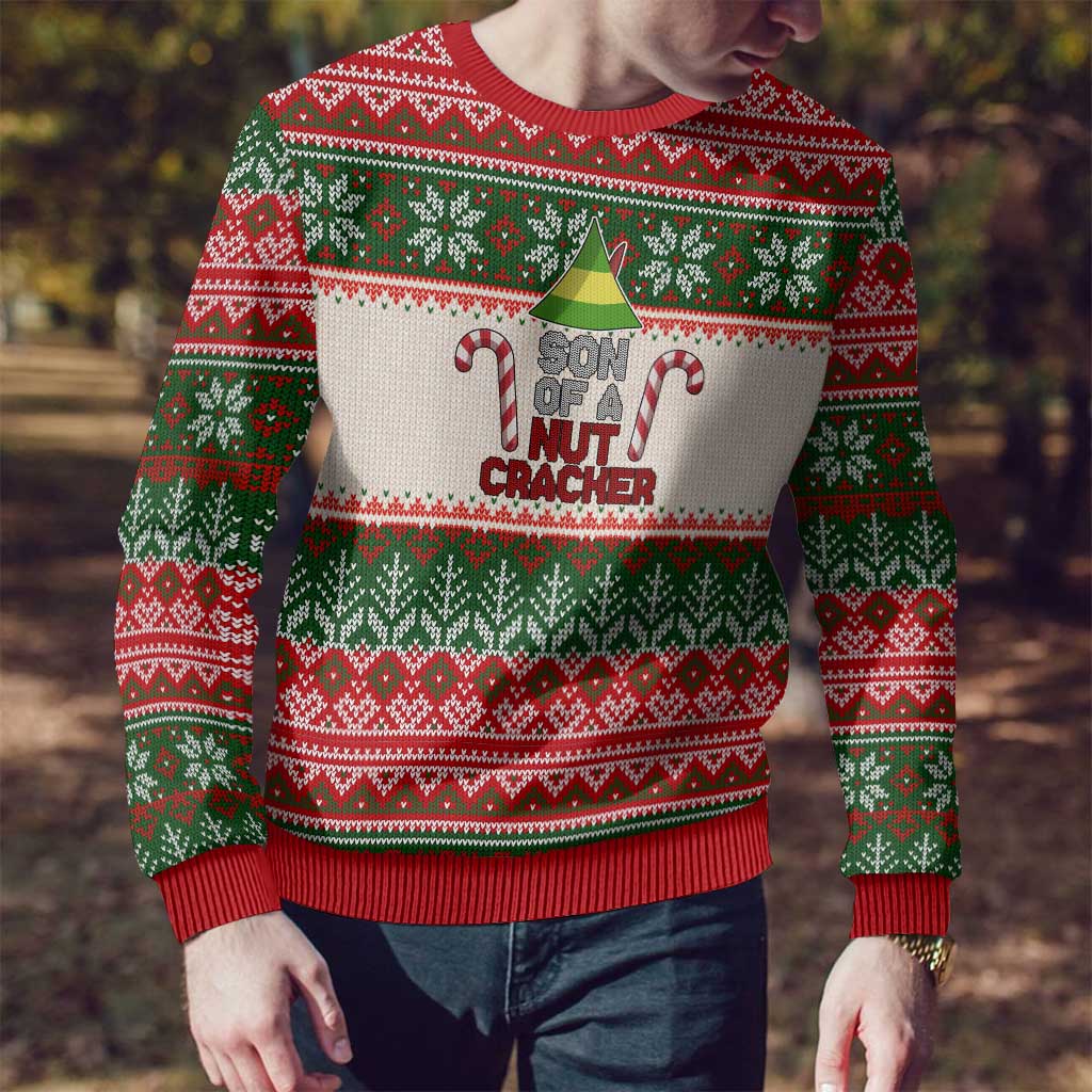 Son Of A Nut Cracker Christmas Ugly Christmas Sweater Xmas Holiday Patterns - Wonder Print Shop