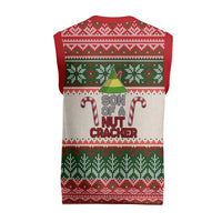 Son Of A Nut Cracker Christmas Knitted V-Neck Vest Xmas Holiday Patterns - Wonder Print Shop